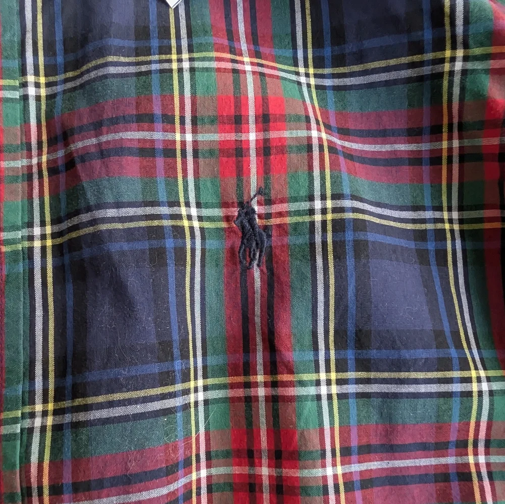 Ralph Lauren Plaid Dress Shirt NEW w/‎ Tags Size Large 16/18